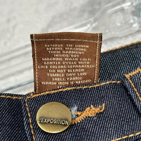 L'Exposition Jeans Women 00 24" Blue Equestrian Pants Breeches Boot Cut Dark