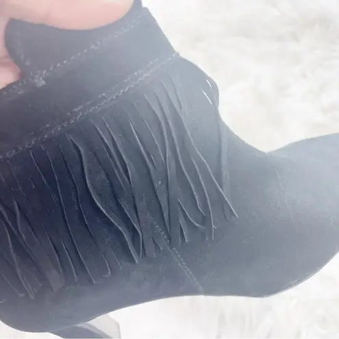 Gabor Ladies Modern Suede Ankle Boots in Black Size UK 5 / US 7