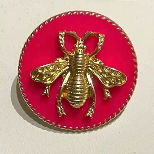 Statement Bee Gold and Pink Stud Earrings NWT