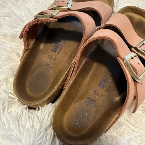 Birkenstock  Nubuck Leather Arizona Soft Footbed Old Rose