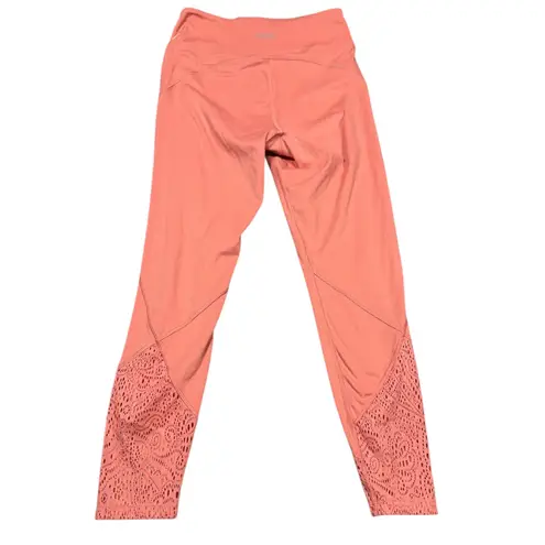 PINK Sport Coral Lace Panel Leggings – Size M Orange Size M