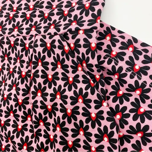 Boden Florrie Cotton Jersey Dress Formica Pink Floral Tile Print Size 6