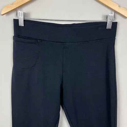 American Giant Pants Womens 4 Black No BS Kick Flare Crop Pull On Ponte Knit