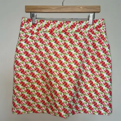Peter Millar NWT Women's Floral Performance Golf Skort Size 6 - Red