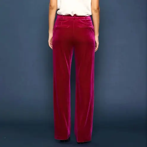 Skies Are Blue Purple Wide Leg Velvet Pants Size Small NWT