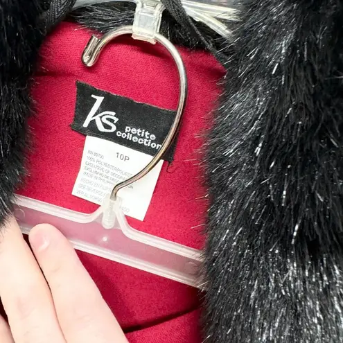 KS Collection 2 Piece Suit Women’s Sz 10P Matching Top Pants Blazer Red Workwear