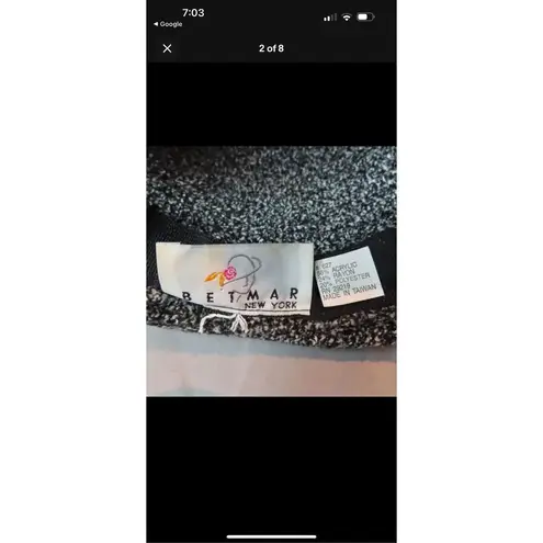 Vintage 90s BETMAR NEW YORK Bucket Hat Marled O/S Black White Packable Cloche