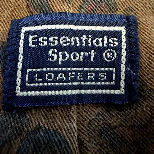 Vintage Essentials Sport Loafers Straight Pants Paisley High Rise Brown 12 31x29