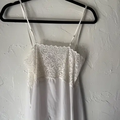 White Lace Trimmed Fairycore Camisole Top Fairy Cottagecore Sheer Coquette Vtg Size M