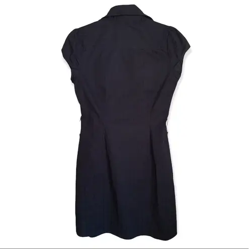Byer California Black Front-Button Shirt Dress sz M