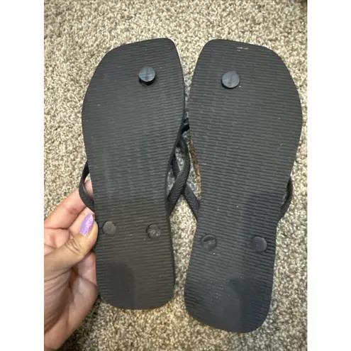 Havaianas Slim Black Flip Flops Size 7/8