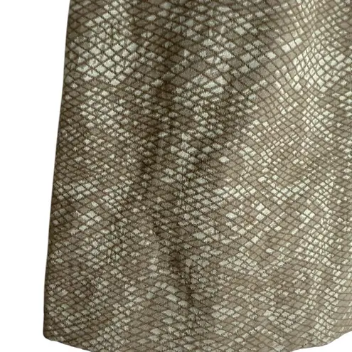Finders Keepers Beige Snake Print A-Line Mini Skirt Size Medium