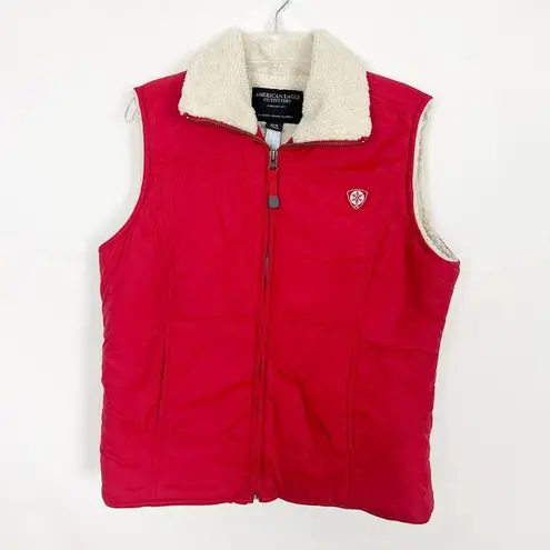 American Eagle  Vintage Full Zip Red Vest Size M