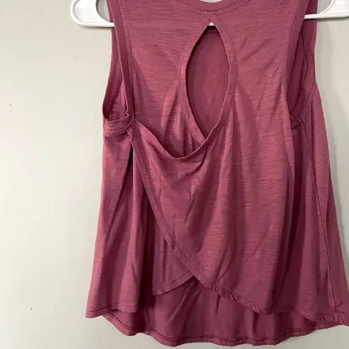 Balance Collection pink sleeveless tank top workout athleisure cutouts size S