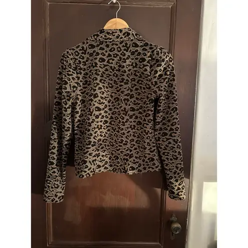 Z Supply  | Charley Leopard Motorcycle Jacket \ French Terry | Size Small