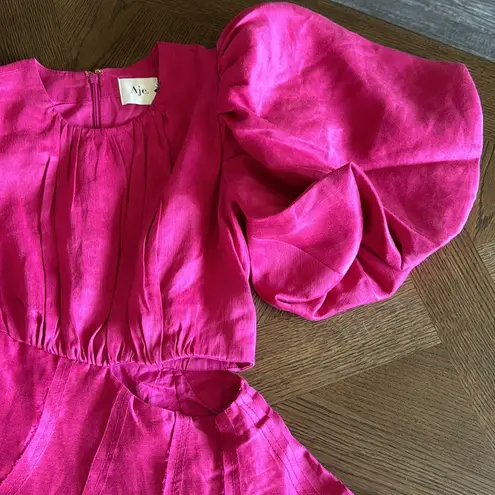 AJE Admiration Asymmetric Mini Dress, Fuchsia, Size AUS 6 US 2, $425 Pink