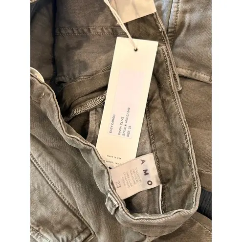 NEW NWT AMO Easy Cargo Pant Olive size 23 Green
