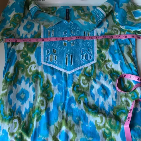 Cotton Swimsuit Tunic Coverup Ikat Kas Designs M Size M