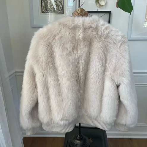 Banana Republic  Faux Fur Bomber Jacket Mob Wife L