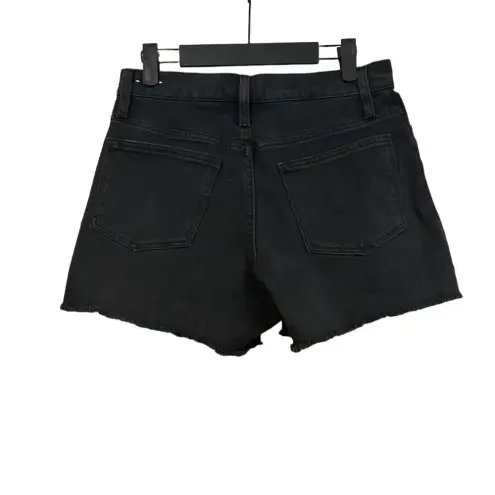 Madewell  HIGH RISE BLACK DENIM BOY SHORTS