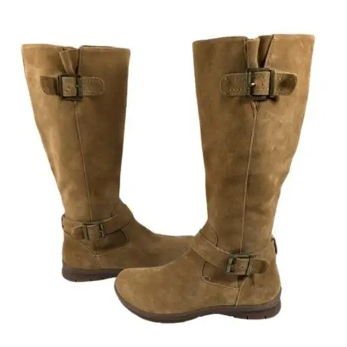 BOC Born on Comfort Tall Bohemian Style Suede Boots EUC $175 Size 6M S3053 Tan