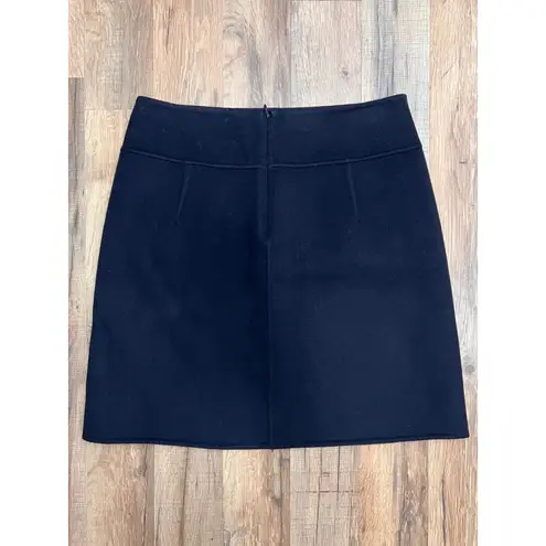 'S Max Mara Wool Mini Skirt Blue 100% Virgin Wool Size 10/42 Italy