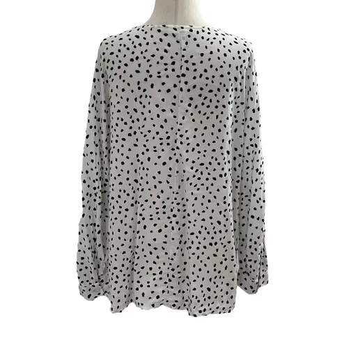 Lounge Beach Lunge White & Black Tie Front Women's Blouse Size Medium | 35-12