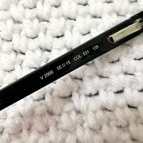 Police Italy Black Metal Half Exposed Frame Rectangular Eyeglasses Case V2906