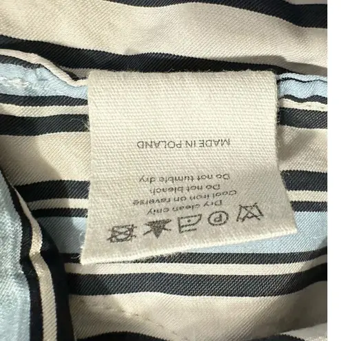 Chinti & Parker Midsummer Relaxed Shorts Women's 4 Off White Blue Tie Waist RTR