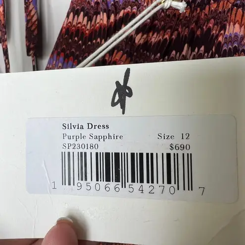 Ulla Johnson NWT $690 Retail  Silvia Dress Silk Mini Designer‎ Cocktail Purple 12