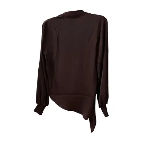 ALL SAINTS Abi Long Sleeve Draped Wrap Over Top (new Size 6