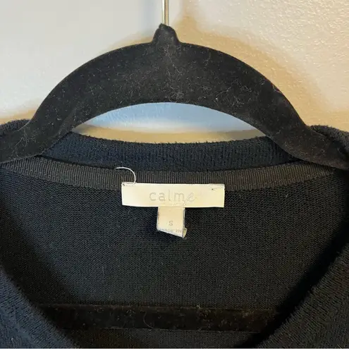 Johnny Was Calme Pullover Black Beauty Hachi Kangaroo Pocket Top Sz S EUC