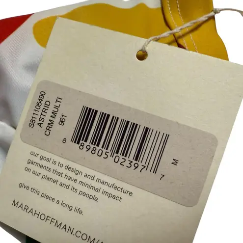 Mara Hoffman Astrid Multicolor UPF 50 Triangle Bikini Swimsuit Top Size Medium