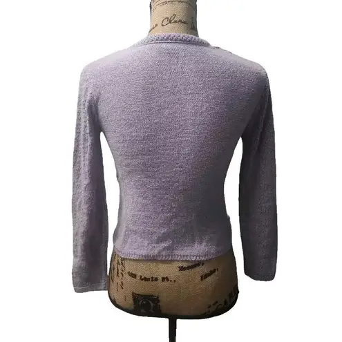 Sugar XX Women's Sweater Cardigan Tank Top Set Lilac Cropped