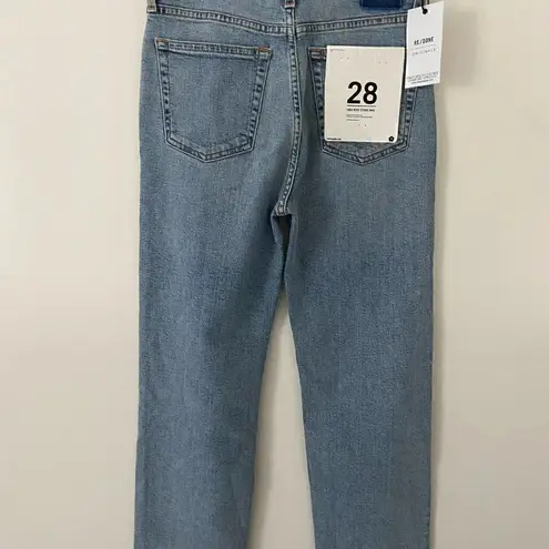 RE/DONE NWOT Comfort Stretch High Rise Stove Pipe Denim in Cloudy Blue Sz 28
