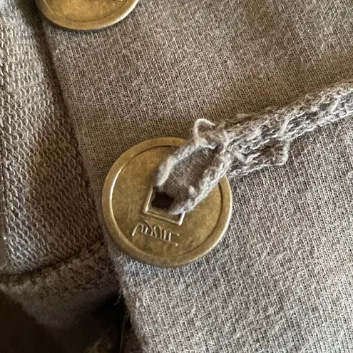 Neon Buddha Sage Green Cotton Stretch Coin Jacket Pockets Comfort Bohemian Small