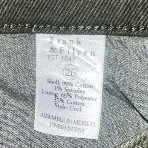 Frank & Eileen Cork Straight Leg Jeans Olive Green Size 26 NWOT