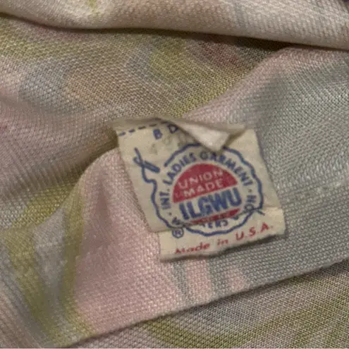 Leslie Fay Vintage 60’s 70’s Womens 4 6 Psychedelic Marbled Pink Blue Maxi Dress