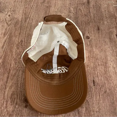 Houston Livestock Show and Rodeo Baseball Cap Strapback Hat OSFM Brown Cowboy White
