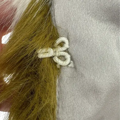 Line and Dot Women's ColorBlock Faux Fur Long Vest Size XS Patchwork Mob Wife Art