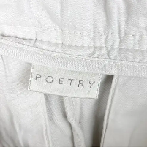 Poetry NEW Slim-Leg Trousers Stretch Linen Cotton Ice White UD12 Women's Size 6