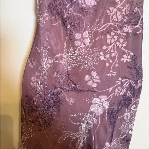 Laundry by Shelli Segal  Vintage Silk  Maxi Slip Dress with Beaded Straps