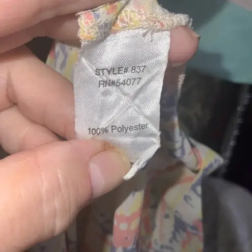 CAbi  Pastels Sleeveless Chiffon Ruffle Neck Spring Summer Anywhere Blouse Small - Image 10