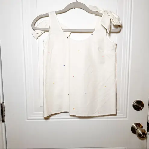 Sézane Sezane Rick Tank with Embroidered Hearts Sz 4