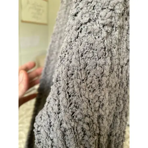 Sabrina Lauren Boucle Robe Longline Cardigan Buttery Soft Plush Fluffy Luxury 1X Gray