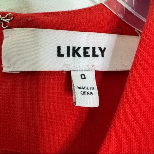 Likely Women's Racerback Fit and Flare Moore Mini Dress Red Size 0