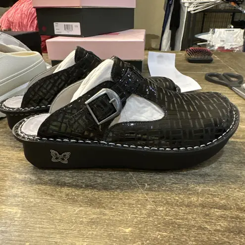 Alegria Women's Clog Shoes Classic Score Mule Size 9 Black Buckle