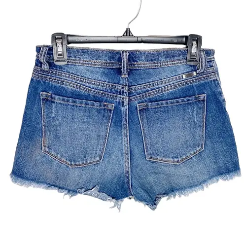 New Kancan for Maurices High Rise Ripped Button Fly 3.5” Short size 24 Blue