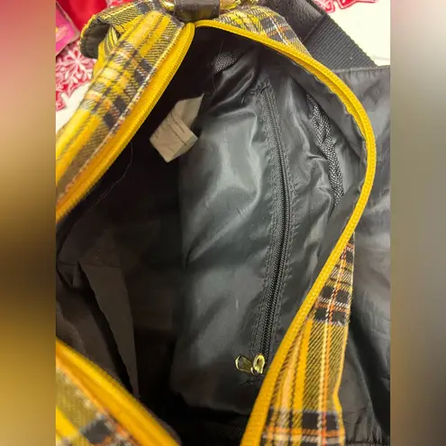 Yellow Y2K Plaid Print Crossbody / Adjustable Strap Bag