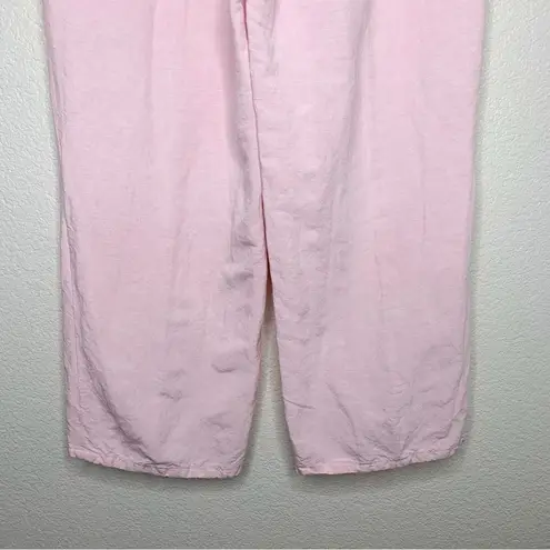 Jones Wear  Linen Blend Women’s Size 16 Baby Pink Crop Pants